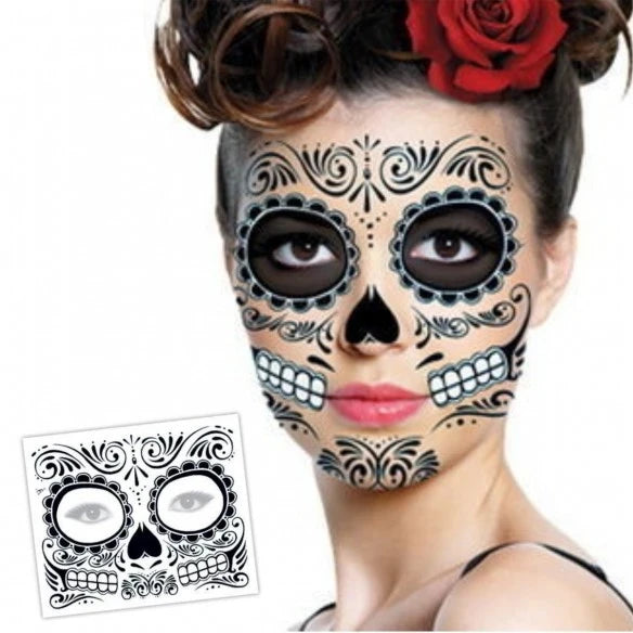 Disfraz Catrina Halloween Tatuaje Tempor
