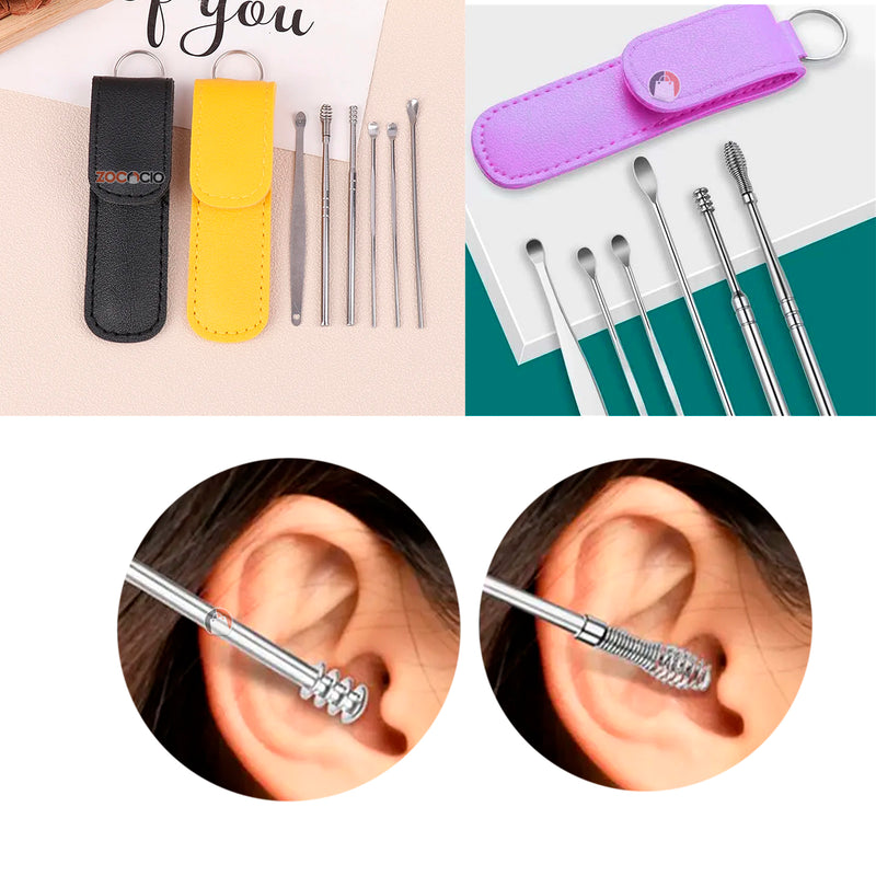 Set Limpiador De Oídos X6 Piezas Higiene