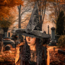 Sombrero De Bruja Con Velo Disfraz