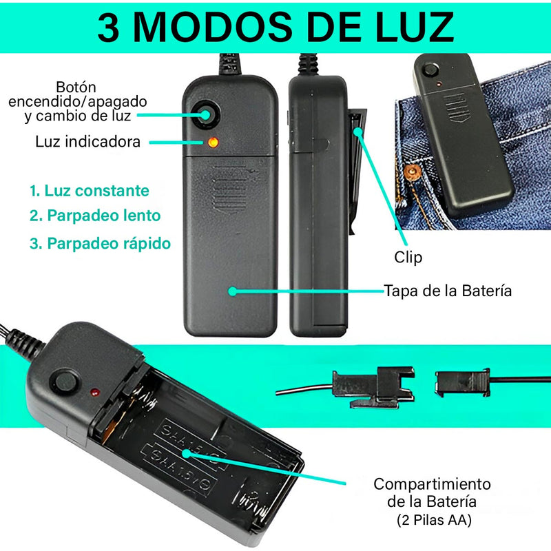 Gafas Led Luminosas Luz Neon