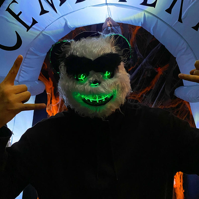Mascara Oso Macabro LED Neon