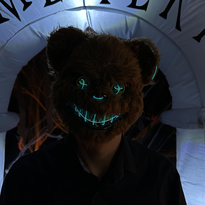 Mascara Oso Macabro LED Neon