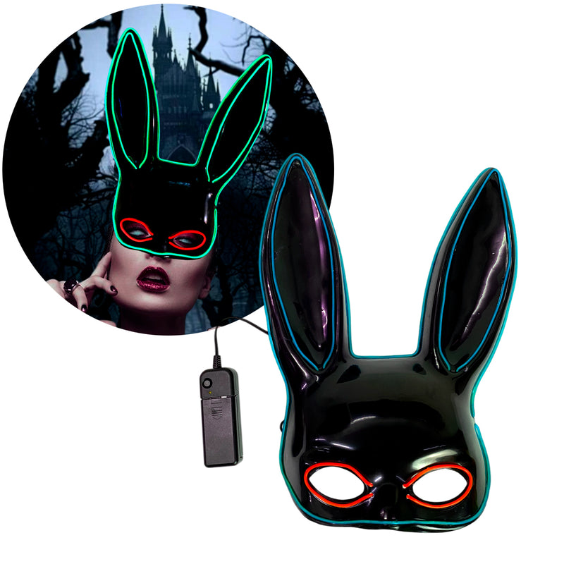 Mascara LED Conejo Media Cara