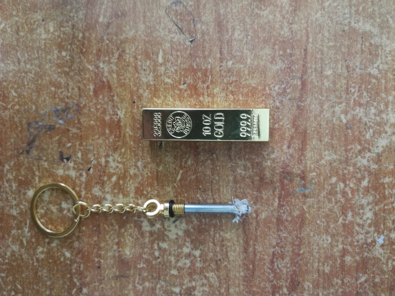 Llavero Encendedor Recargable Oro