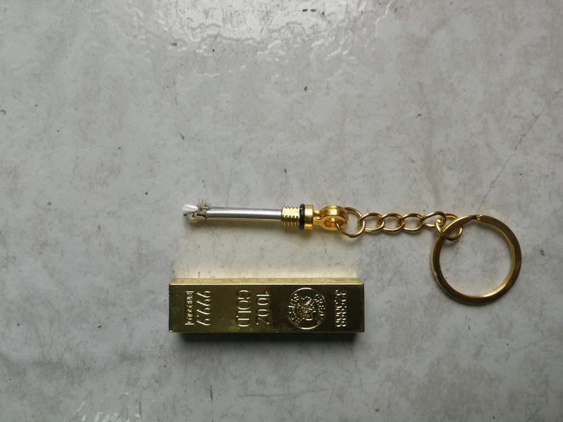 Llavero Encendedor Recargable Oro