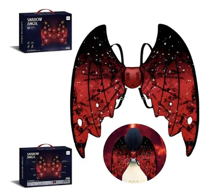 Alas Angel Negrorojo Luces Led