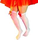 Medias Largas Blancas con Moño