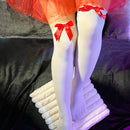 Medias Largas Blancas con Moño