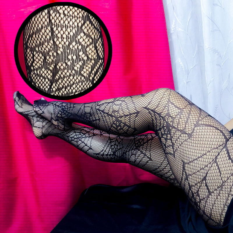 Panty Medias Negras Telaraña
