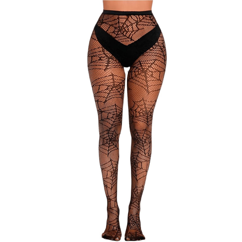 Panty Medias Negras Telaraña