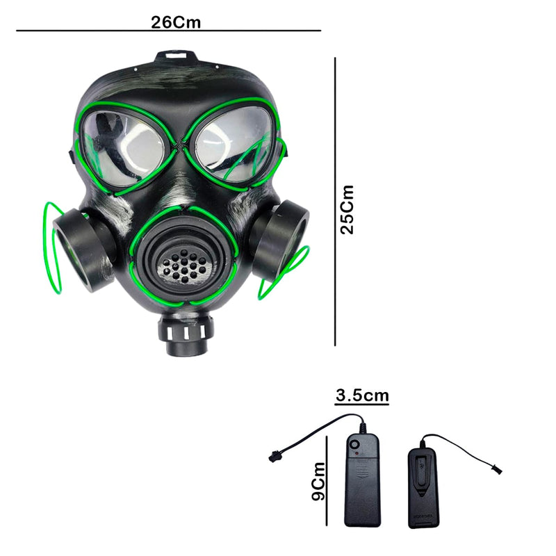 Mascara de Gas LED Disfraz