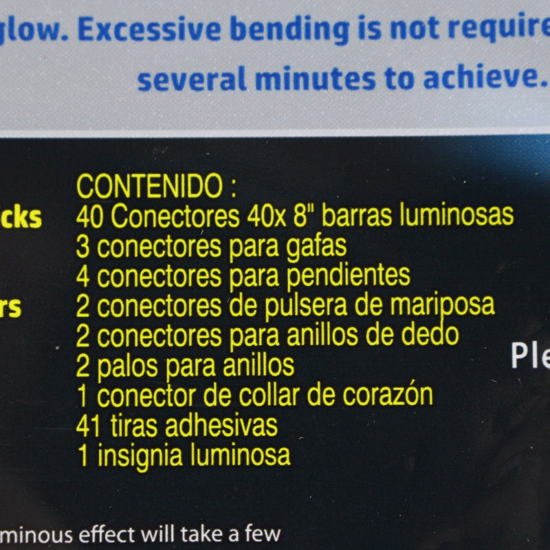 Traje neon hora loca x 136pcs