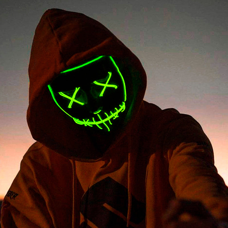 Máscara LED La Purga: Una Noche Sin Límites