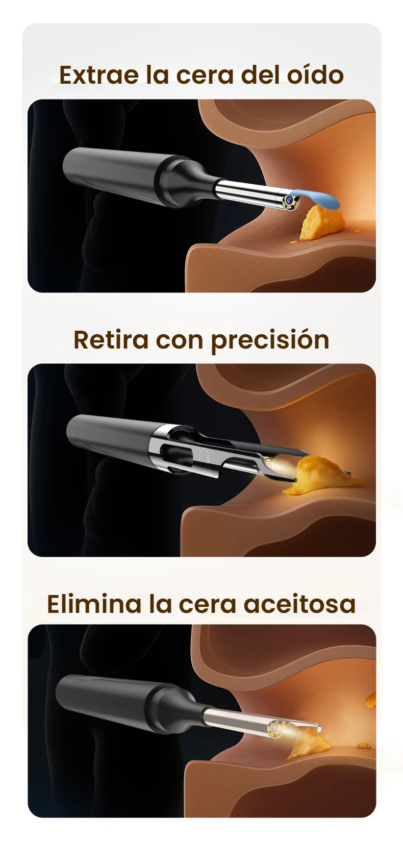 Limpiador de Oídos com Cámara